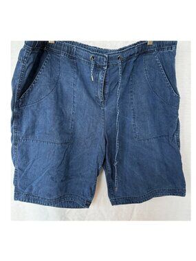 Eileen Fisher Drawstring Denim Shorts